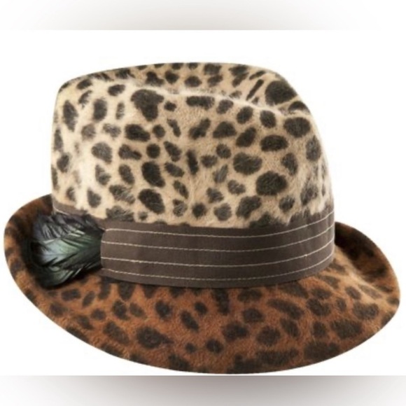 ALBERTUS SWANEPOEL New York for Target leopard cheetah brown tan black HAT - Picture 1 of 7